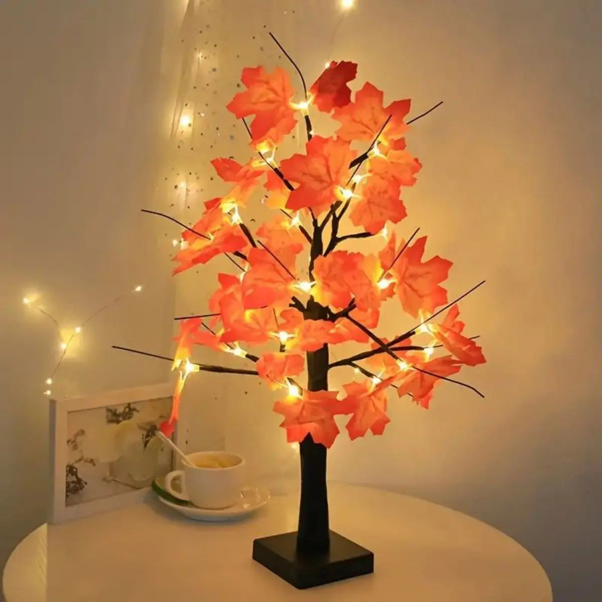 Maple Leaf Birch Thanksgiving Tree Light