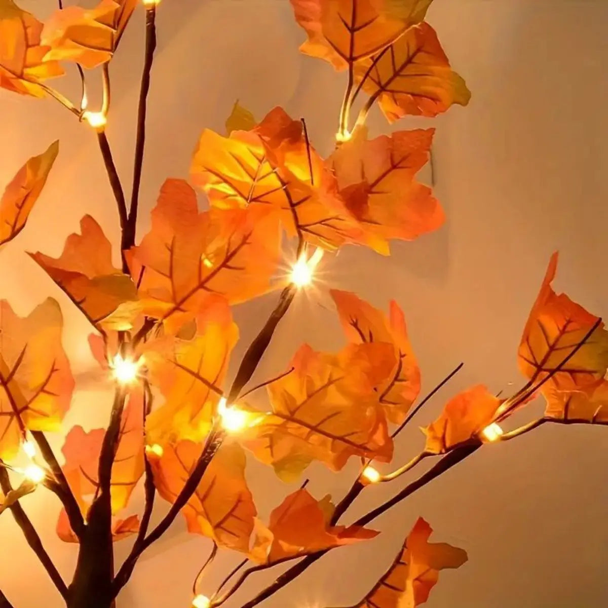 Maple Leaf Birch Thanksgiving Tree Light