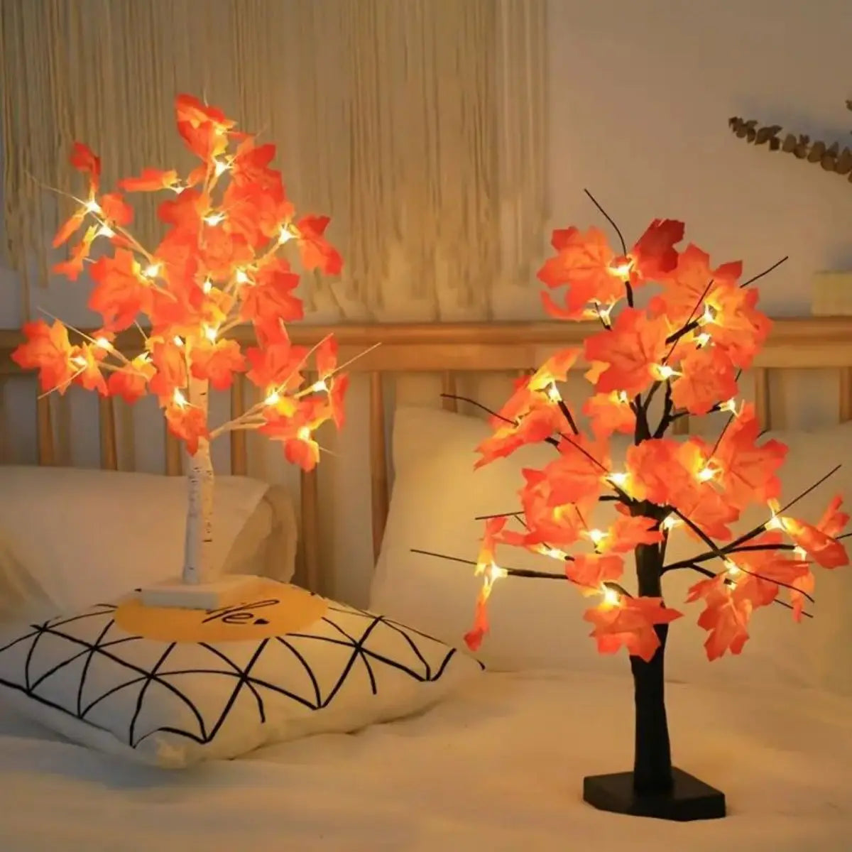 Maple Leaf Birch Thanksgiving Tree Light