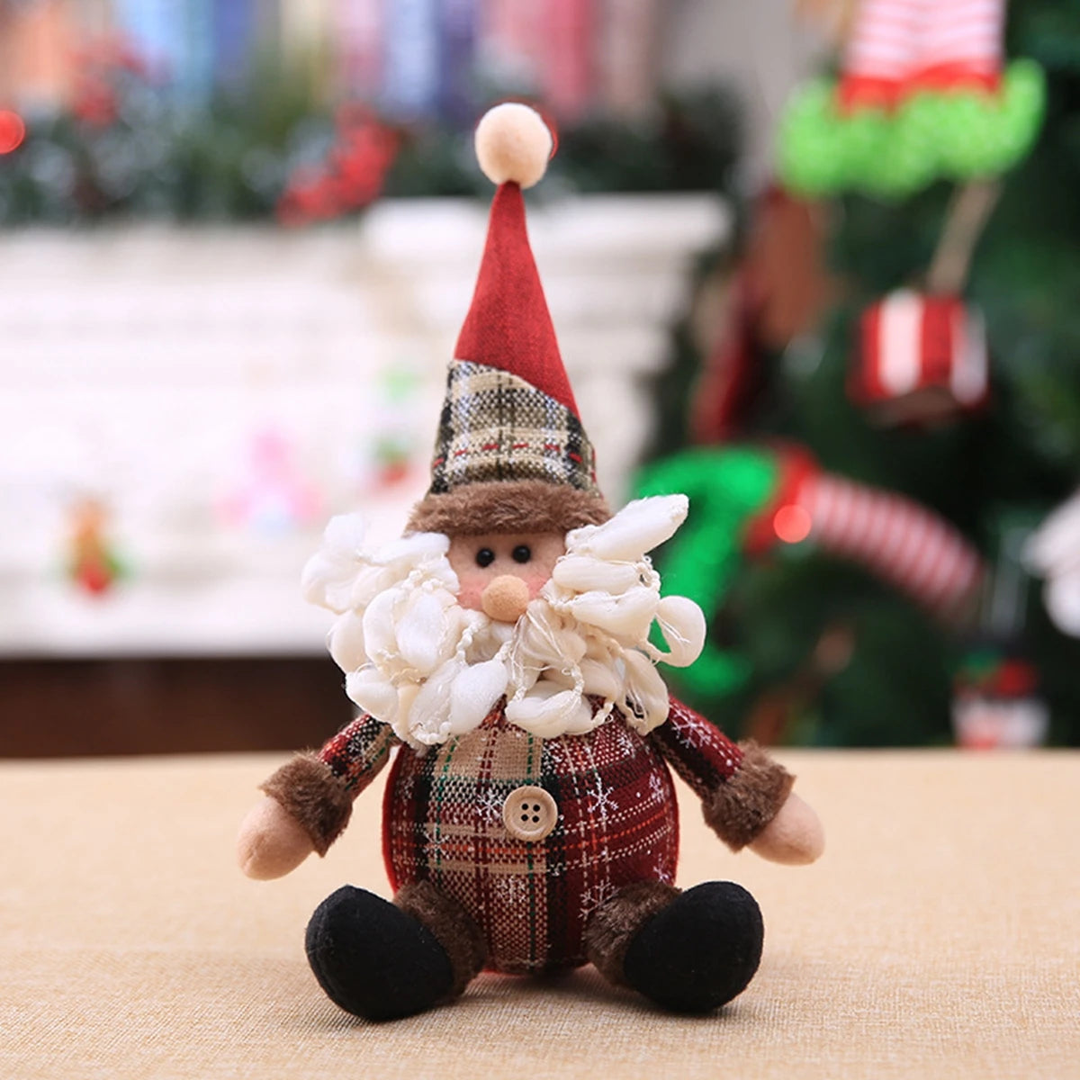 Santa Claus Doll Chirstmas Decorations Home 2024 Gifts Happy New Year 2025