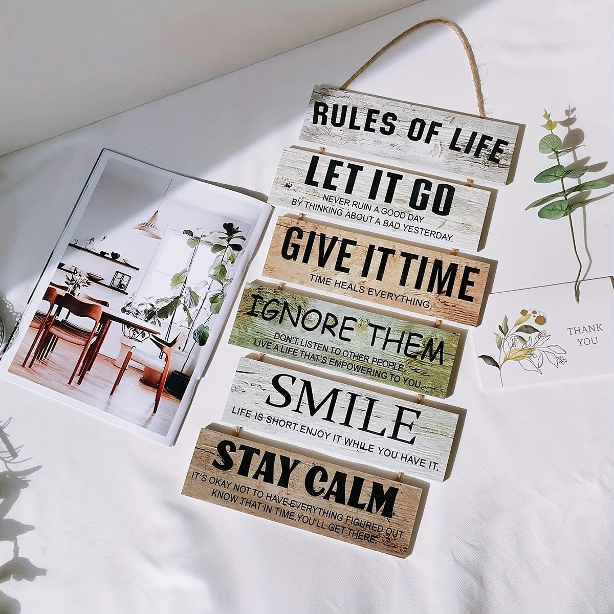 Wooden Inspirational Hanging Decor