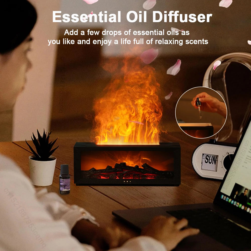 Flame Aroma Diffuser with LED Light