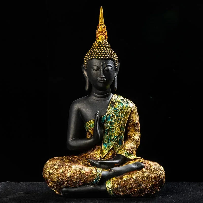 Handmade Green Resin Buddha Statue