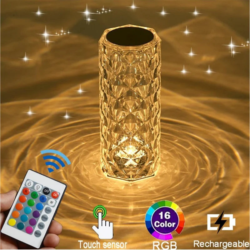 Remote & Touch Control Crystal Table Lamp