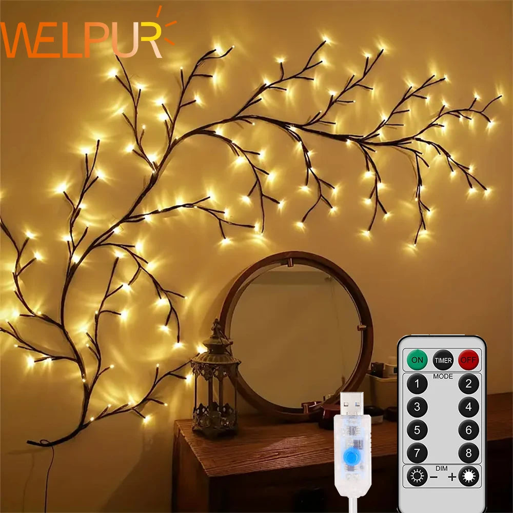 96LED Willow Vine Tree Branch Lamp