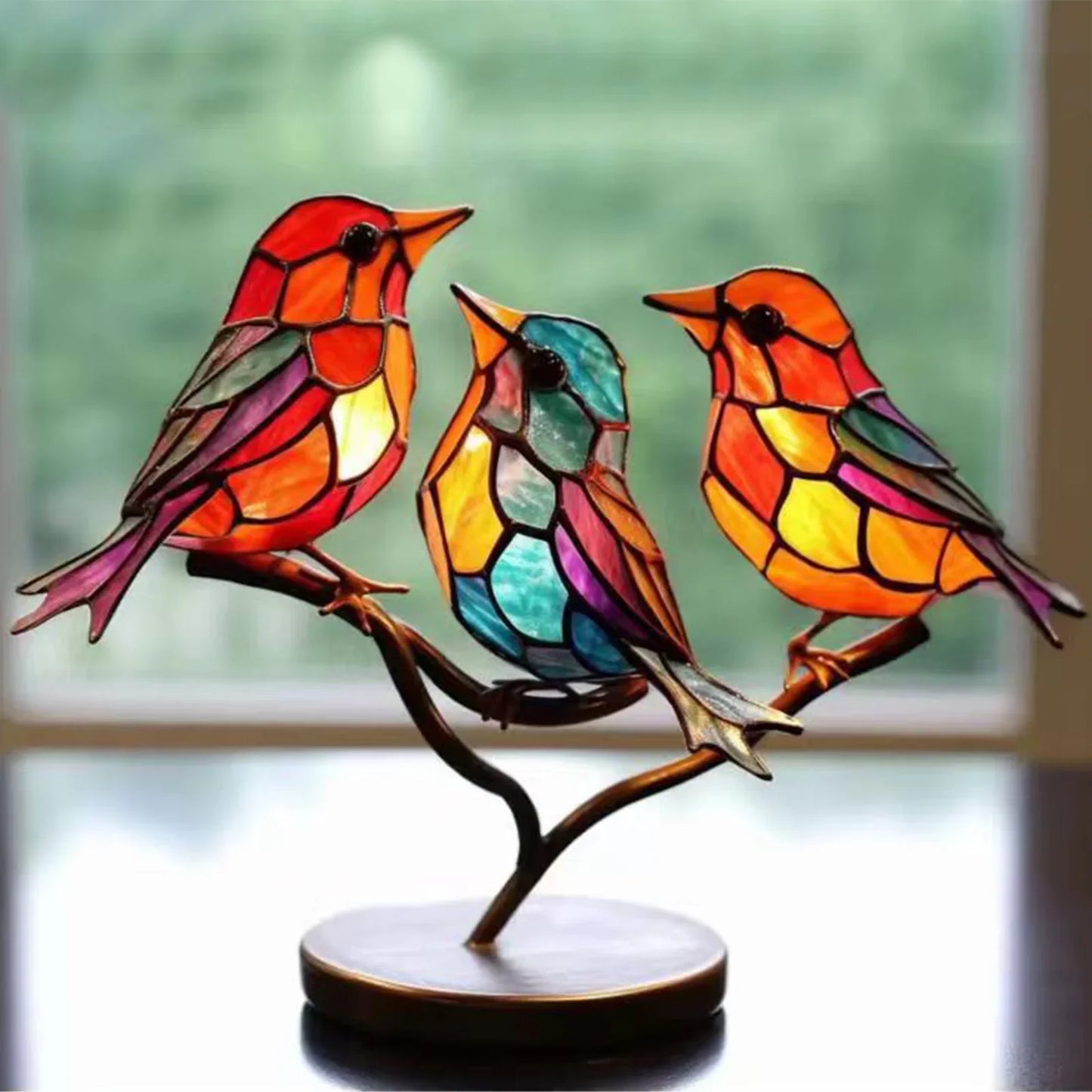 Colorful Birds Figurine Decor