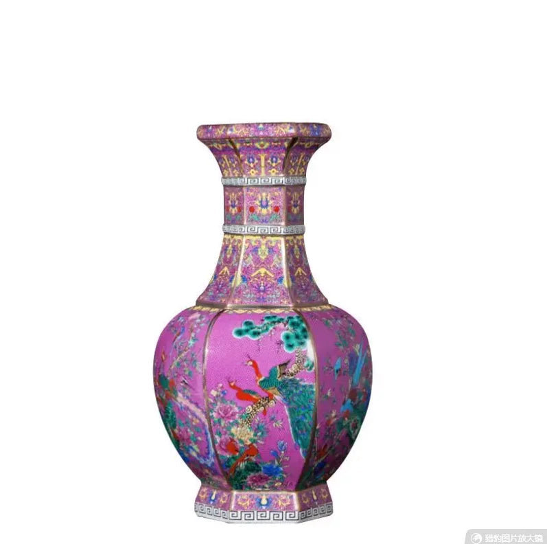 Antique Qianlong Enamel Vase