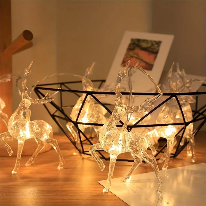 USB Reindeer Christmas Fairy Lights