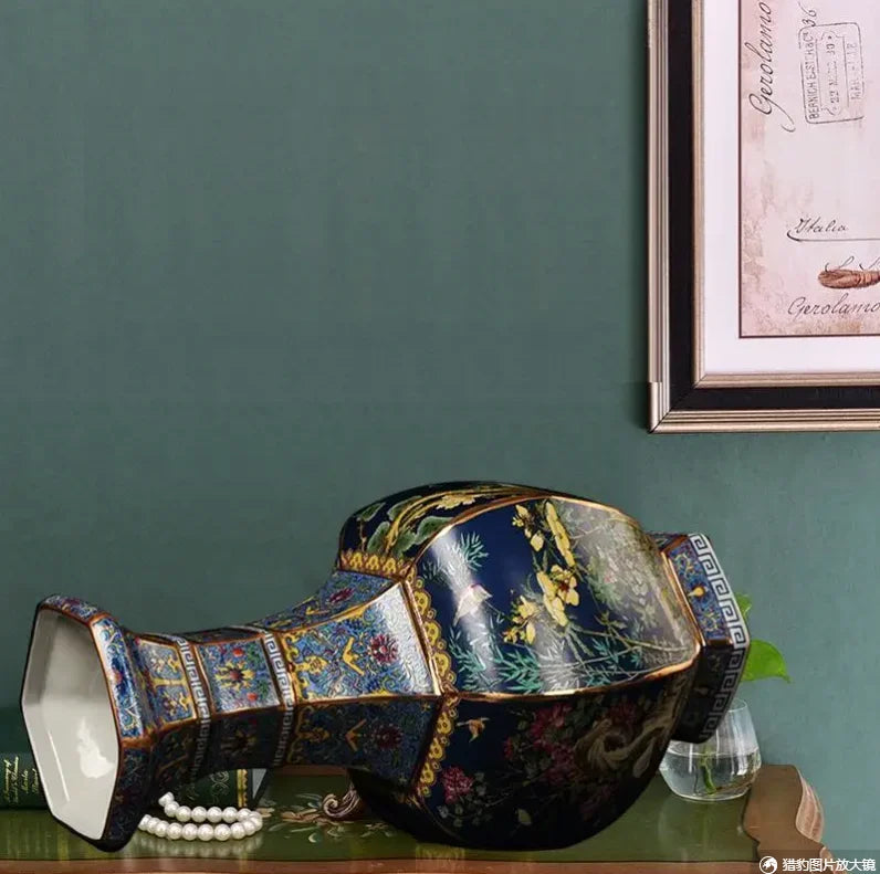 Antique Qianlong Enamel Vase