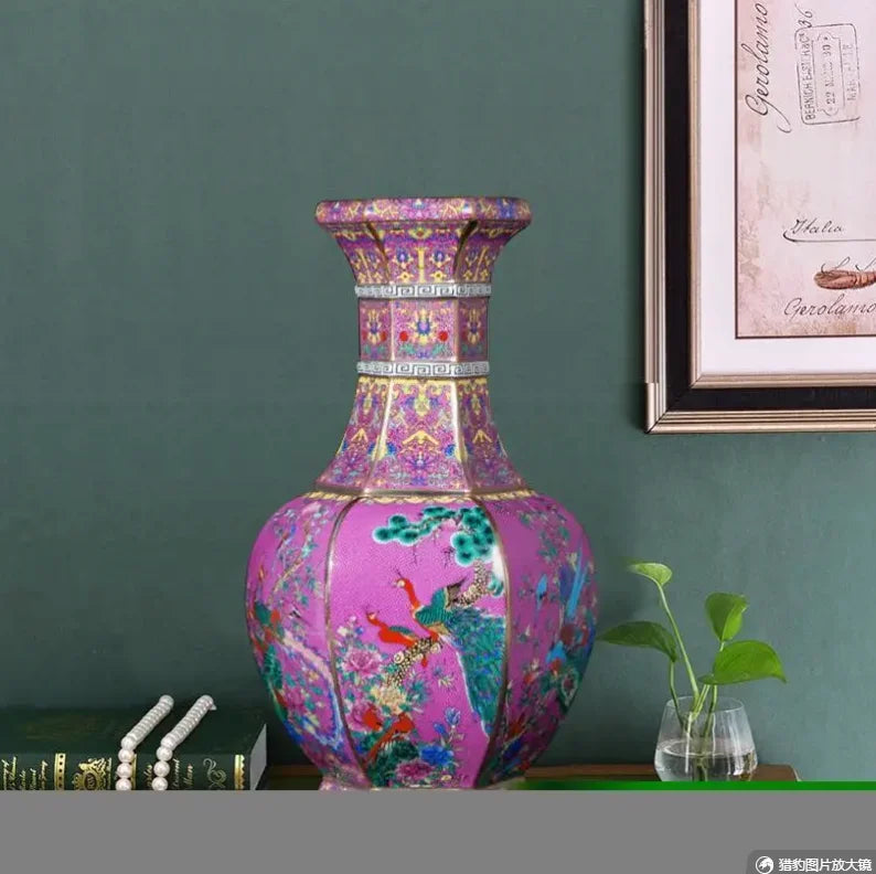 Antique Qianlong Enamel Vase