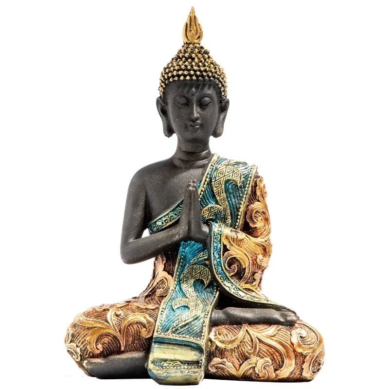 Handmade Green Resin Buddha Statue