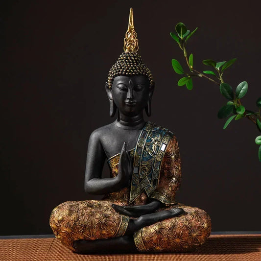 Handmade Green Resin Buddha Statue