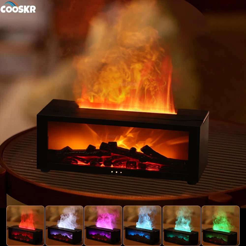 Flame Aroma Diffuser with LED Light