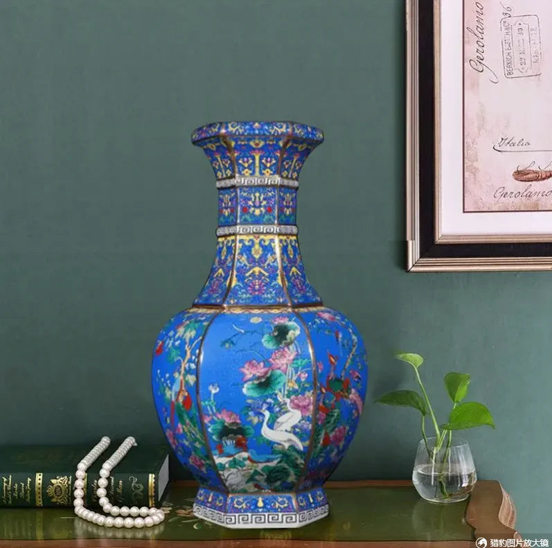 Antique Qianlong Enamel Vase