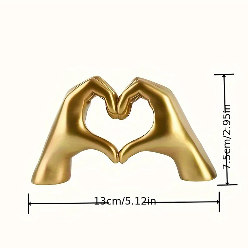 Nordic Resin Love Gesture Statue