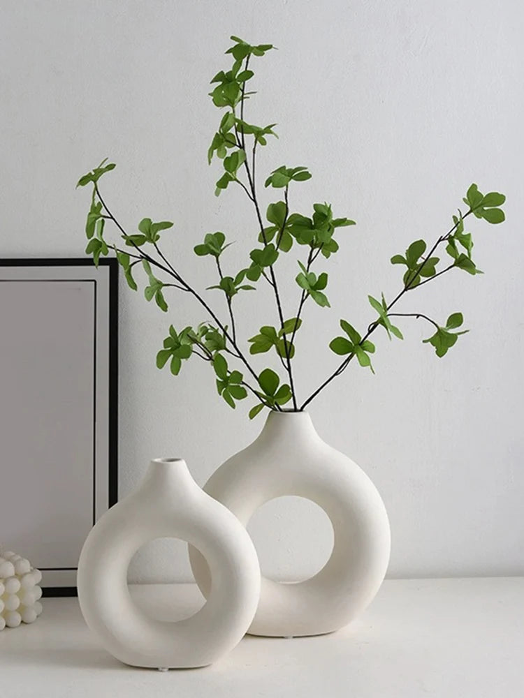 Pure White Ring Vase