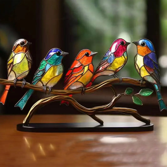 Colorful Birds Figurine Decor