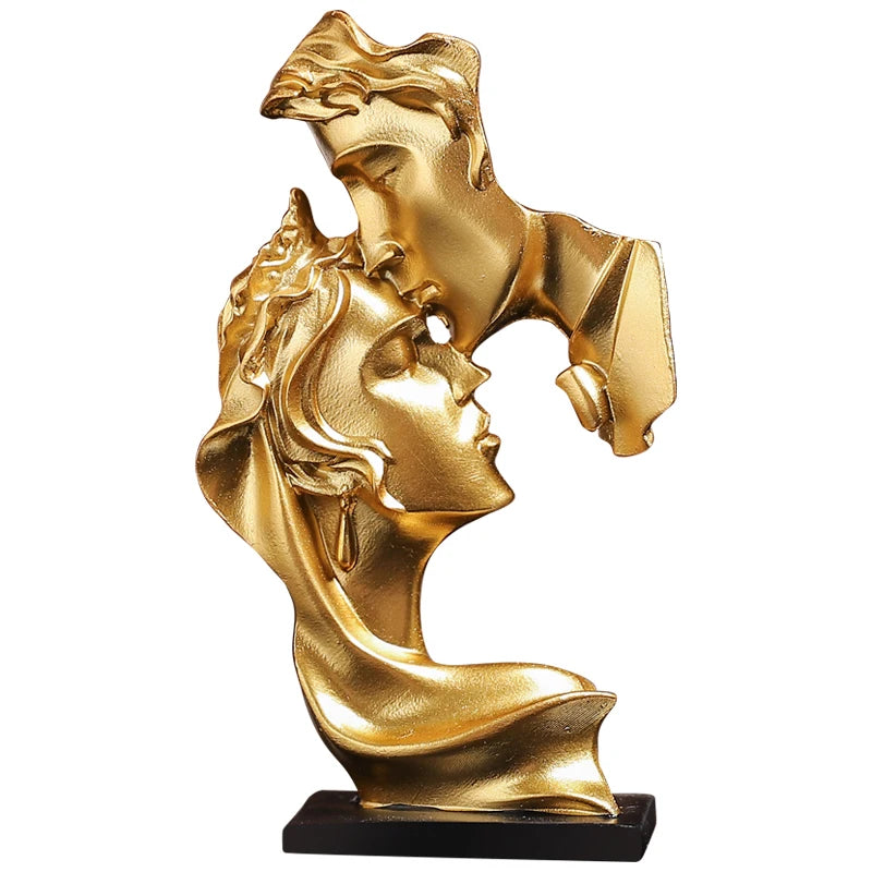 Mini Resin Kissing Couple Statue