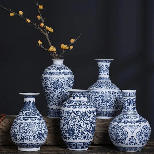 Blue and White Porcelain Jingdezhen Vase