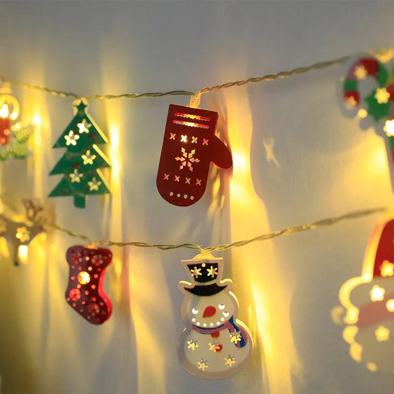 LED Fairy Lights Garland Fawn Gloves Bell Garland Battery-operated Light